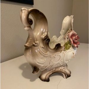 Vintage Capodimonte Italian Porcelain floral vase